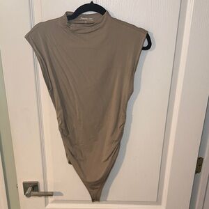 Abercrombie & Fitch Tan Sleeveless Bodysuit
